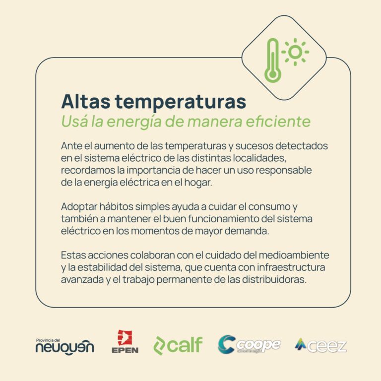 Altas temperaturas: uso responsable de la energía eléctrica