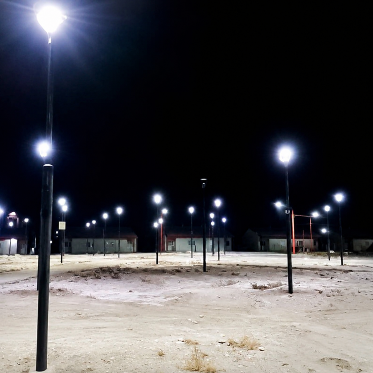 La iluminación LED también llegó al barrio El Portal